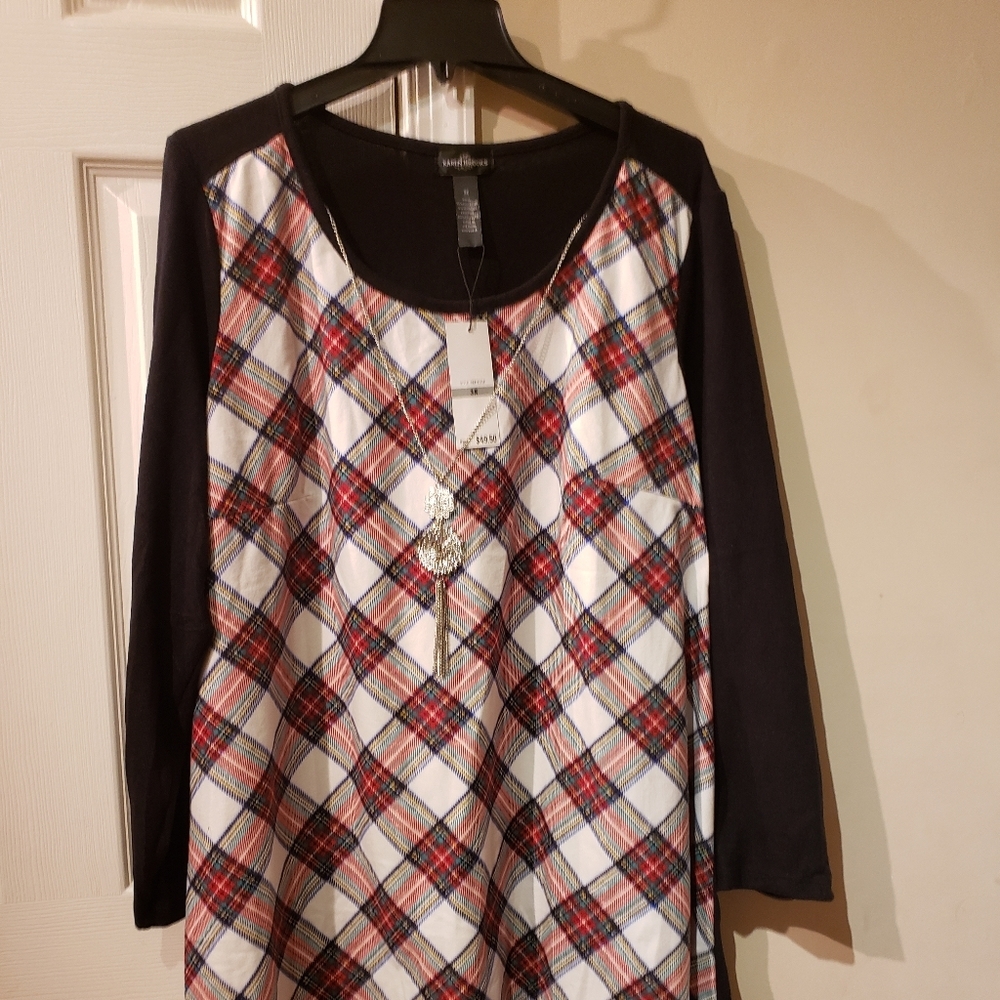 Karen Brooks Super Cozy Plaid Fleece Top